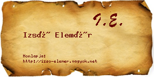 Izsó Elemér névjegykártya